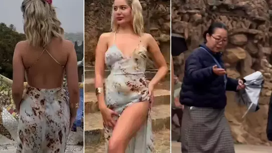 Avrupa’da Kış Günü, Yazlık Kıyafetle Gezen Türk Kadınının İlginç Anları