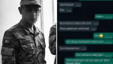 Genç asker mesajı okurken