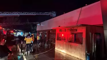 Yangın sonrası tesis görüntüsü