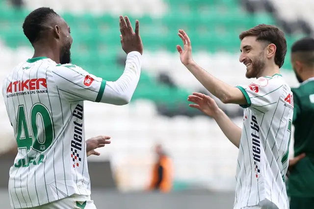 Konyaspor'un gol sevinci