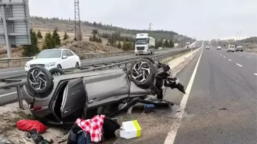 Eskişehir'de Kontrolden Çıkan Otomobil Ters Döndü: 2 Yaralı