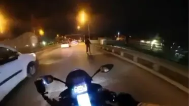 Bursa’da Yaya Ani Çıkışı Motorcyclistte Panik Yarattı