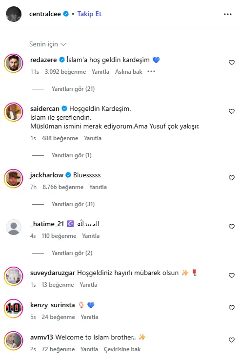 Hayranların tebrik mesajları