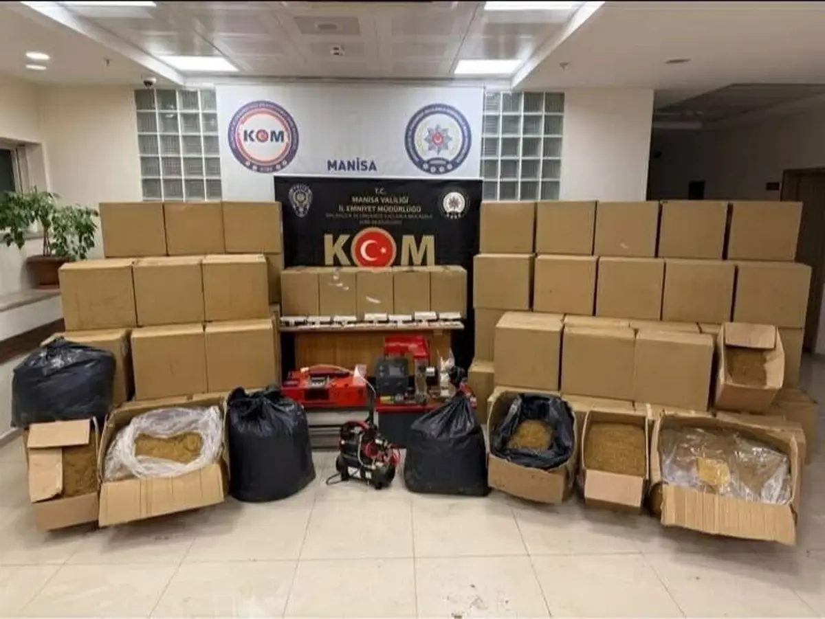 Manisa’da 1 Milyon Bandrolsüz Makaron ve 189 Kg Kaçak Tütün Ele Geçirildi