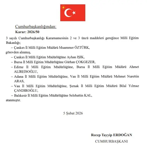 Yeni atanan yöneticiler