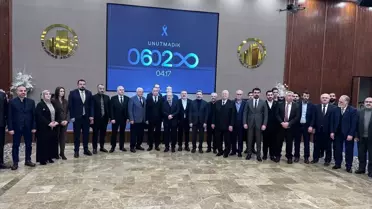 Ankara’da deprem şehitleri anma töreninden bir kare