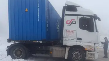 Kar yağışıyla kaplı Çankırı yolu