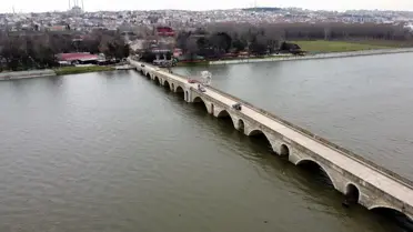 Edirne nehirlerinde su seviyesi ölçümü
