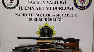 Samsun’da Kaçak Silah Ticareti Operasyonu: 1 Şüpheli Gözaltında, Çok Sayıda Silah Ele Geçirildi