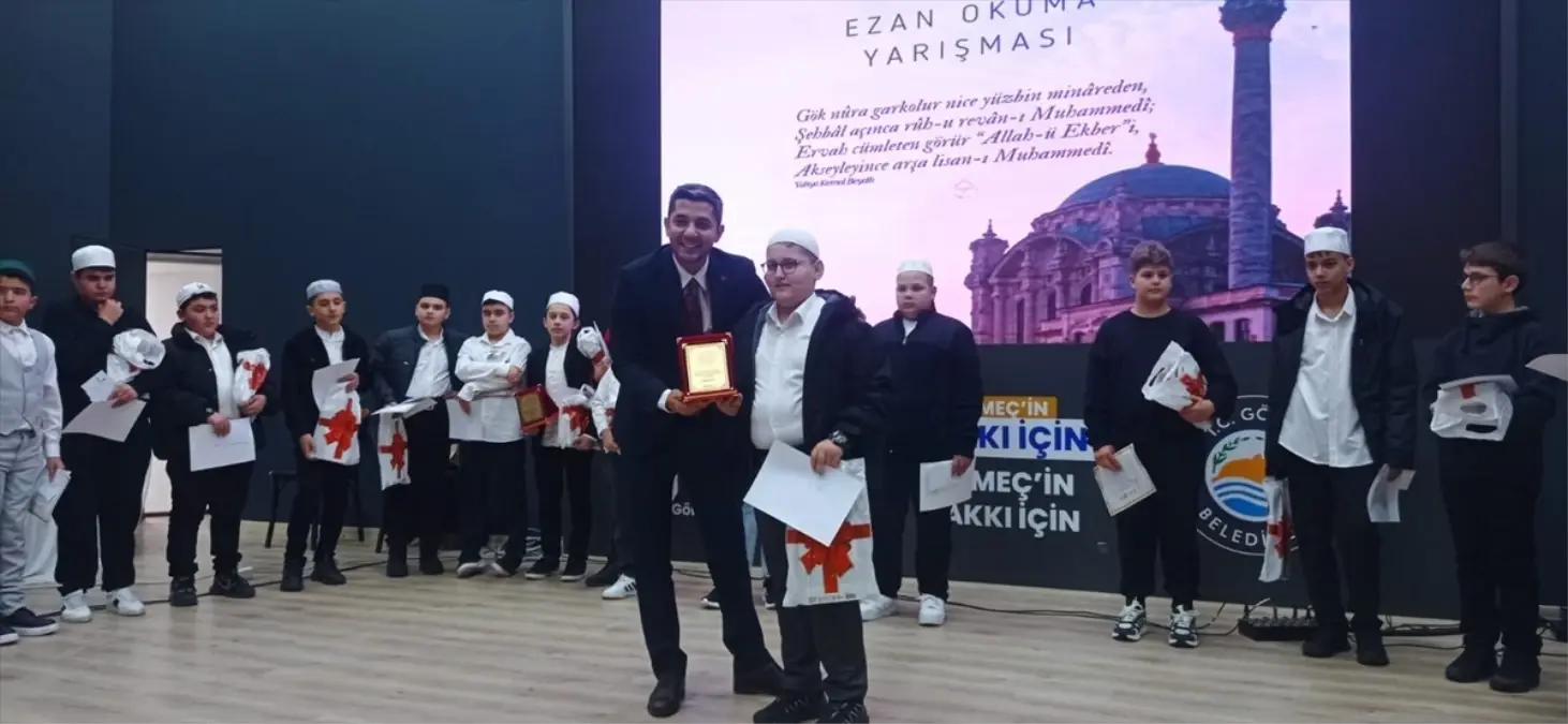 Gömeç’te Ezan Okuma Yarışması Coşkusu: Ali Berat Deniz Birinci Oldu