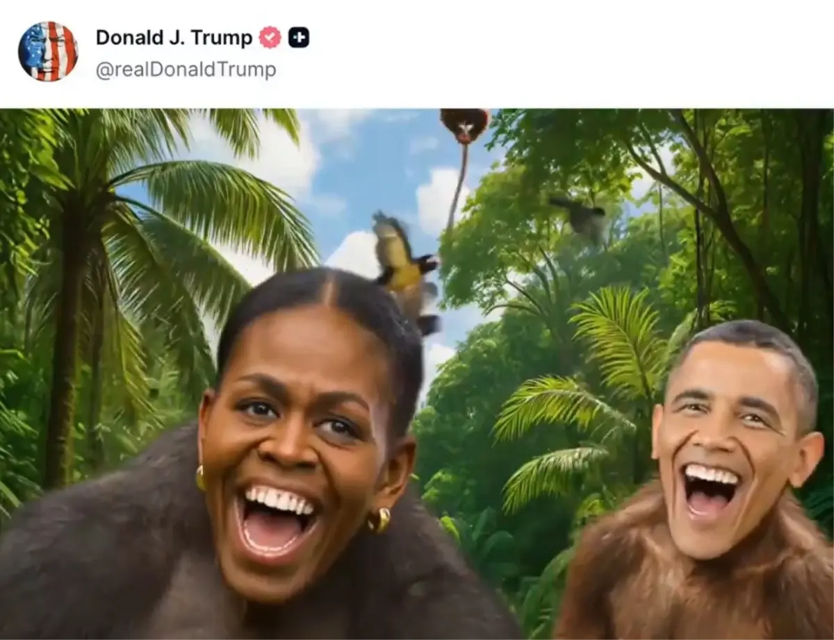Trump, Obama'ları Maymunlaştıran Videoya Özür Dilemeyi Reddetti