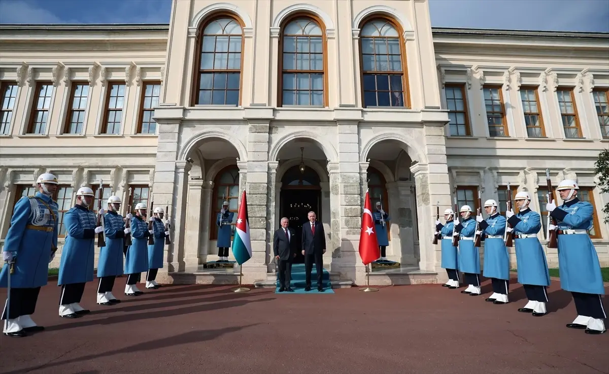 Erdoğan, Ürdün Kralı 2. Abdullah'ı Dolmabahçe'de Karşıladı