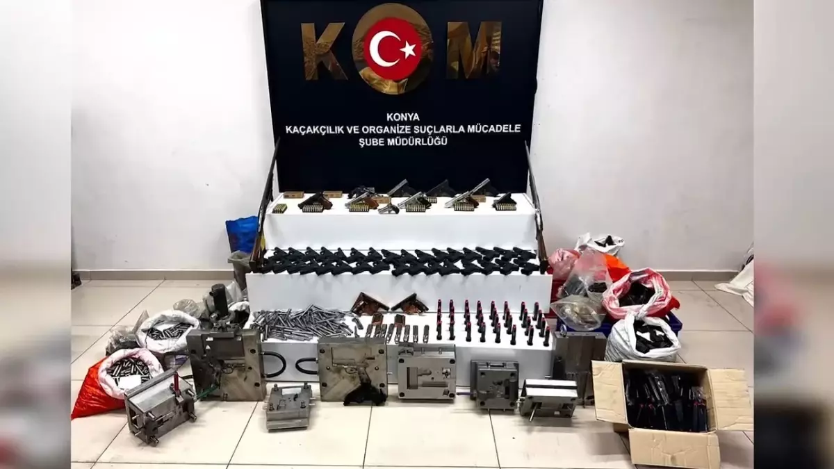Konya’da 9 Silah ve 70 Bin Parça Ele Geçirildi: 7 Gözaltı, 6 Tutuklama