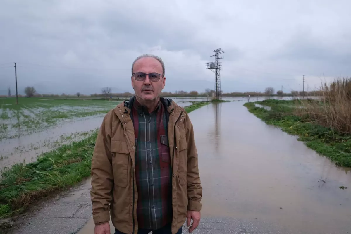 İzmir'de Şiddetli Yağışlar Küçük Menderes'i Taşırdı, Ödemiş'te Tarım Alanları Sular Altında