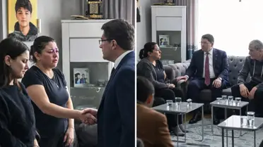 Bakan Tunç, Atlas Çağlayan’ın ailesiyle görüşüyor