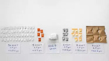 Operasyon sırasında ele geçirilen uyuşturucu