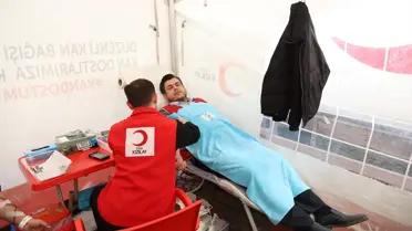 Kan bağışı kampanyası fotoğrafı