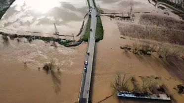 Sel sularının akışı ve taşkın görüntüsü