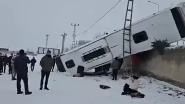 Kaza sonrası otobüs