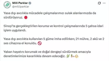 DKMP ekipleri Sinop’ta yasa dışı avcılık sahasını inceliyor