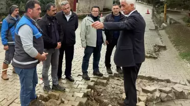 Yağış ve fırtına sonrası Ula’da oluşan hasar görüntüsü