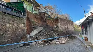 Tahliye edilen evlerin görüntüsü