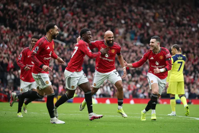 Manchester United oyuncuları kutlama anı