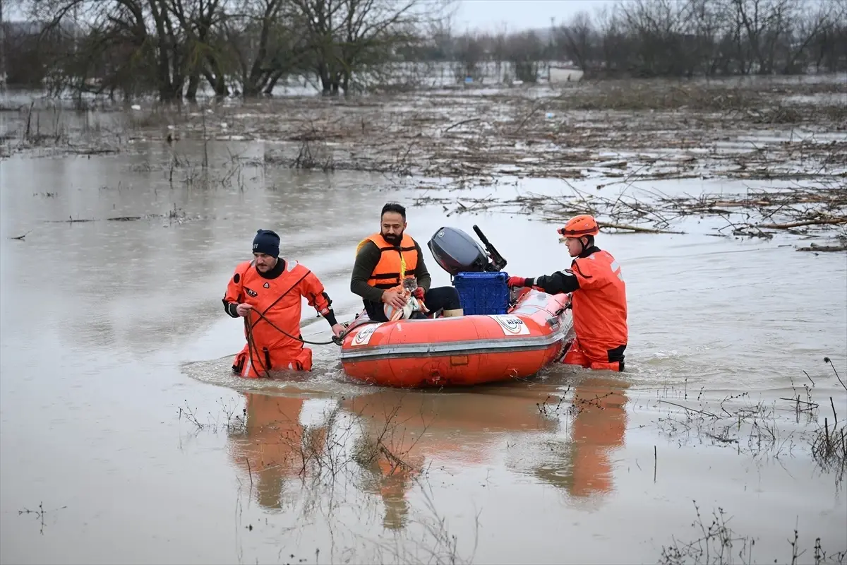 Edirne'de Sel Felaketi Sonrası AFAD'dan Hayvan Kurtarma Operasyonu