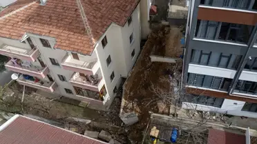 Çökme sonrası duvar kalıntıları