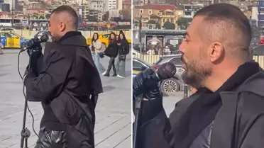 Emiönü Sokaklarında Şaşkınlık: Rober Hatemo'nun Sürpriz Şarkısı Görüntülendi
