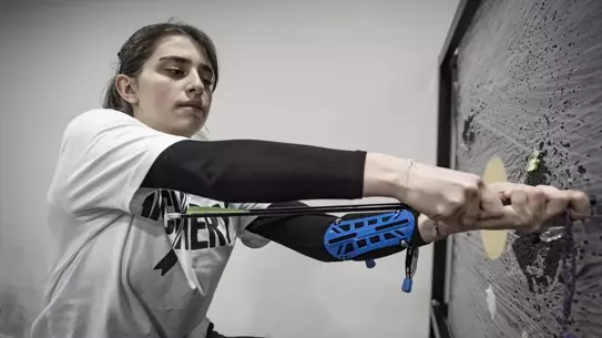 Okçuluk salonunun iç mekan görüntüsü