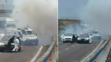 İtalya'da Otoyolda Zırhlı Araç Patlatıldı, İki Şüpheli Yakalandı