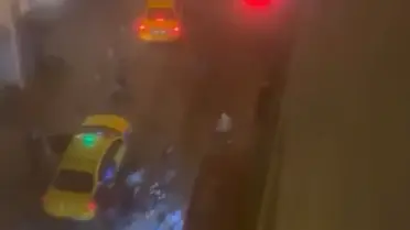 Araçla saldırı anı