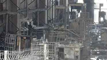 Yangın yerinde inceleme görüntüsü