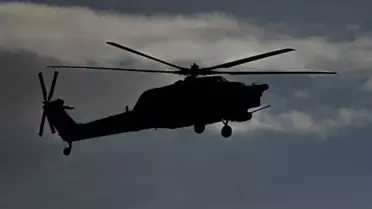 Kaza sonrası helikopter enkazı