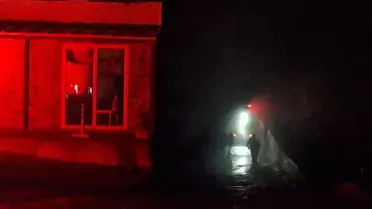 Depo yangını sonrası görüntü