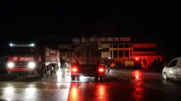 Yangın sonrası tesisin görüntüsü