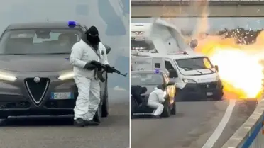 İtalya'nın Güneyinde Zırhlı Para Taşıma Araçlarına Gündüz Saldırısı