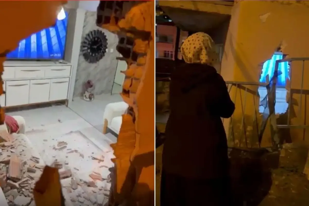 İzmit’te Geri Manevra Yapan Kamyonetin Çarptığı Duvar Çöktü, Evde Oturan Adam Yaralandı