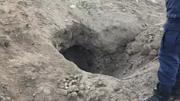 Kaçak kazı sahasından görüntü