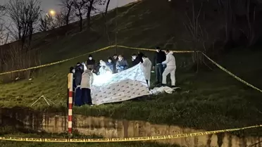 Otoyol kenarında bulunan cesedin fotoğrafı