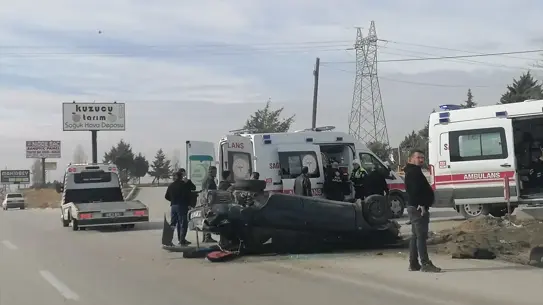 Takla atan otomobilin görüntüsü