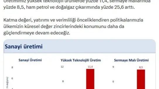 Sanayi üretim grafiği 2025