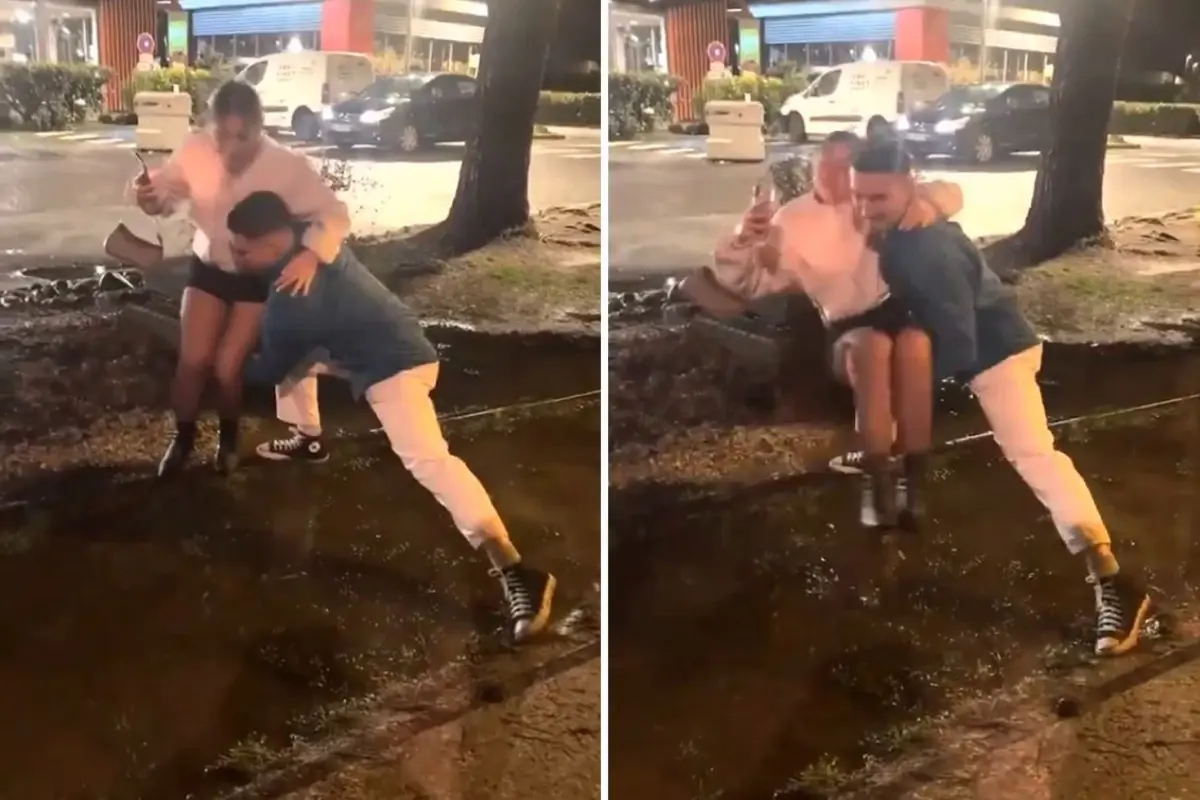 Ankara’da Romantik Anı Beklenmedik Su Şakasıyla Sonlandı