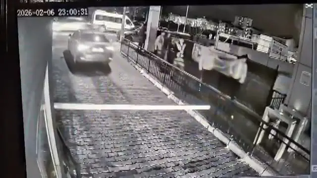 Kavga anındaki güvenlik kamerası görüntüsü