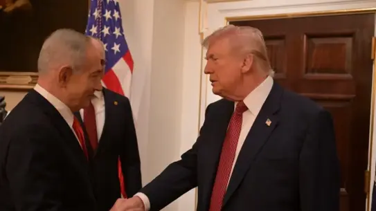 Trump ve Netanyahu toplantıda