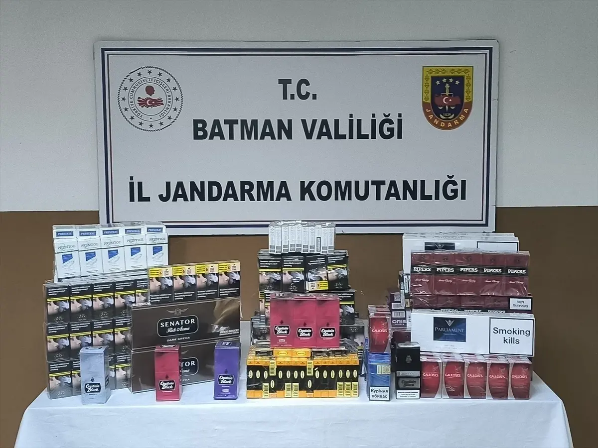 Batman'ın Gercüş İlçesinde 5.728 Paket Kaçak Sigara Ele Geçirildi