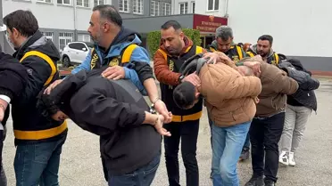 Operasyon sonrası tutuklanan şüpheliler