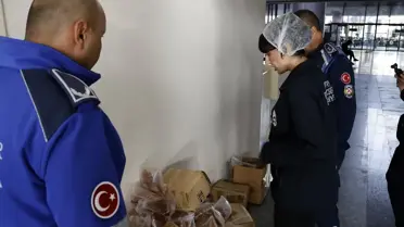 İmha edilen kabak tatlısı toplu görüntüsü