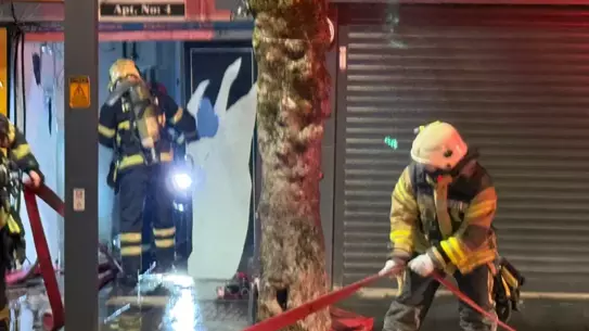 Yangın sonrası binanın çatı görüntüsü